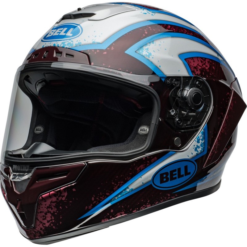 Casque BELL Race Star Flex DLX Xenon Gloss Red Silver Casque BELL Race Star Flex DLX Xenon Gloss Red Silver