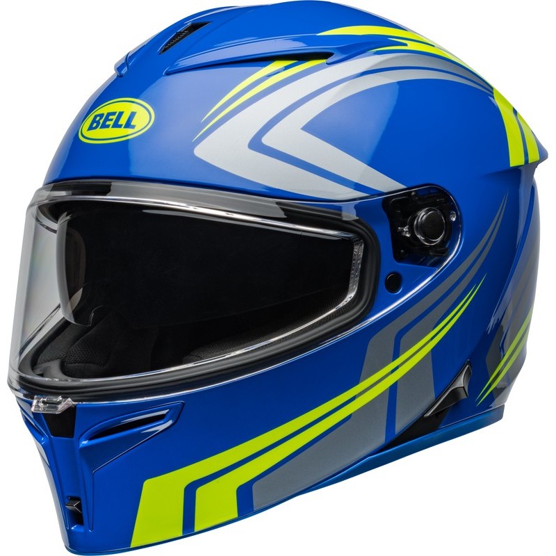 Casque BELL Lithium Jetstream Bleu Jaune Casque BELL Lithium Jetstream Bleu Jaune