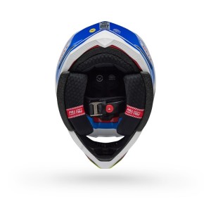 Casque BELL Moto-10 Spherical Pro Circuit 25 Bleu Blanc