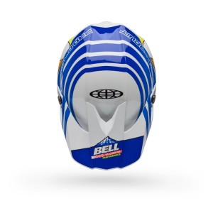 Casque BELL Moto-10 Spherical Pro Circuit 25 Bleu Blanc