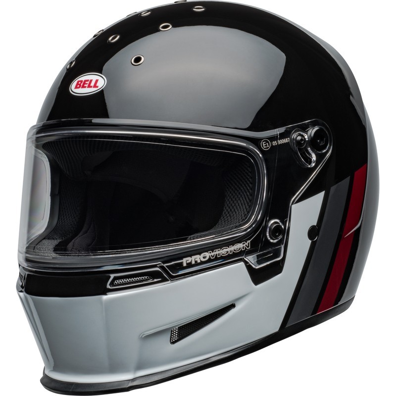 Casque BELL Eliminator GT Noir Blanc brillant Casque BELL Eliminator GT Noir Blanc brillant