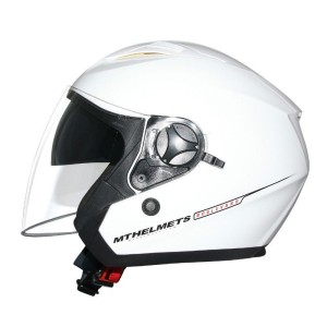 Casque MT BOULEVARD Uni Blanc Brillant