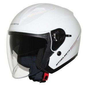 Casque MT BOULEVARD Uni Blanc Brillant