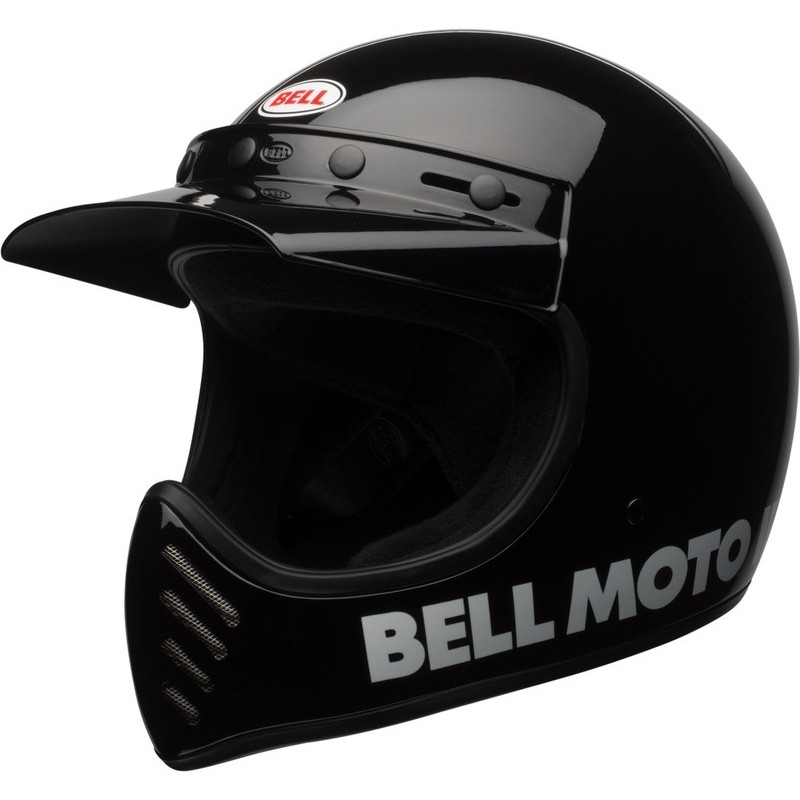 Casque BELL Moto-3 Classic Noir brillant Casque BELL Moto-3 Classic Noir brillant