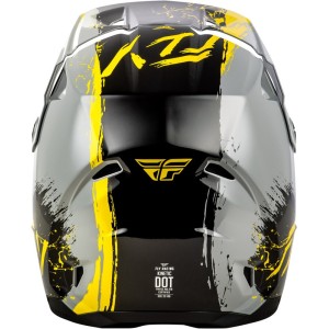 Casque enfant FLY RACING Kinetic Drip Gris Noir Jaune