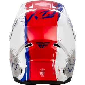 Casque enfant FLY RACING Kinetic Drip Rouge Blanc Bleu