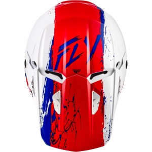 Casque enfant FLY RACING Kinetic Drip Rouge Blanc Bleu