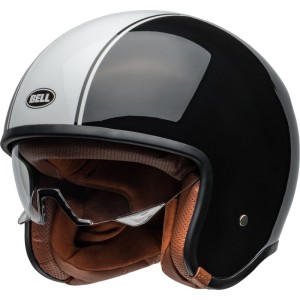 Casque BELL TX501 - Rally Blanc Noir brillant