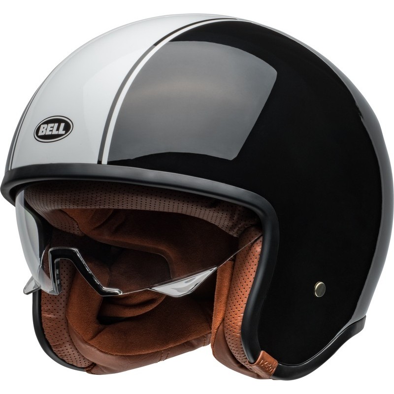 Casque BELL TX501 - Rally Blanc Noir brillant Casque BELL TX501 - Rally Blanc Noir brillant