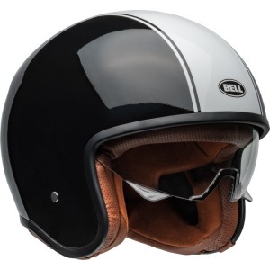 Casque BELL TX501 - Rally Blanc Noir brillant