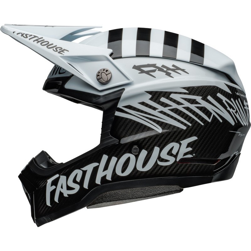 Casque BELL Moto-10 Spherical Fasthouse Mod Squad Blanc Noir Casque BELL Moto-10 Spherical Fasthouse Mod Squad Blanc Noir
