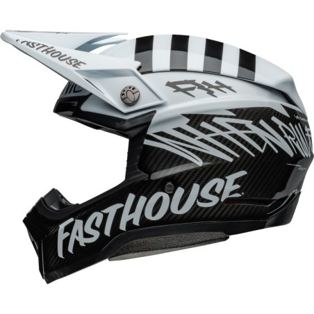 Casque BELL Moto-10 Spherical Fasthouse Mod Squad Blanc Noir