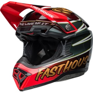 Casque BELL Moto-10 Spherical Fasthouse DITD 24 Rouge Or
