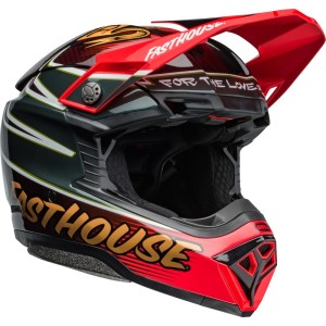 Casque BELL Moto-10 Spherical Fasthouse DITD 24 Rouge Or