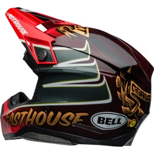 Casque BELL Moto-10 Spherical Fasthouse DITD 24 Rouge Or
