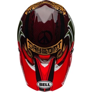 Casque BELL Moto-10 Spherical Fasthouse DITD 24 Rouge Or