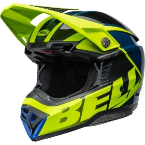 Casque BELL Moto-10 Spherical Sliced Retina Bleu