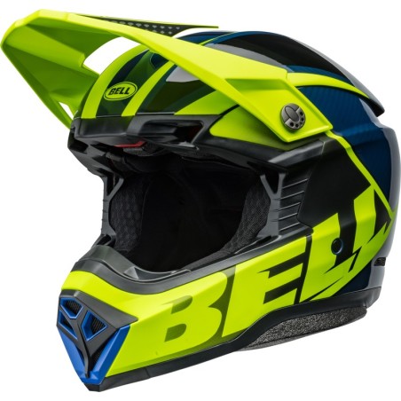 Casque BELL Moto-10 Spherical Sliced Retina Bleu