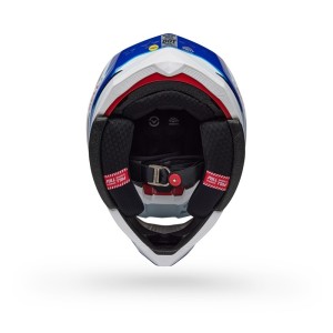 Casque BELL Moto-10 Spherical Tomac 25 Bleu Blanc