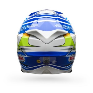 Casque BELL Moto-10 Spherical Pro Circuit 25 Bleu Blanc