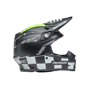 Casque BELL Moto-9S Flex Fasthouse Smoke Bomb Noir mat