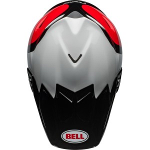 Casque BELL Moto-9S Flex Hello Cousteau Stripes Rouge Blanc