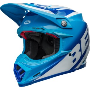 Casque BELL Moto-9S Flex Rail Bleu Blanc