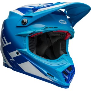 Casque BELL Moto-9S Flex Rail Bleu Blanc