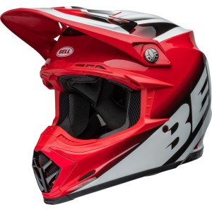 Casque BELL Moto-9S Flex Rail Rouge Blanc