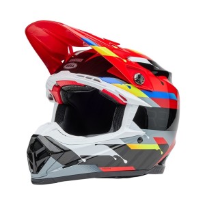 Casque BELL Moto-9S Flex Renen Nova Noir Rouge