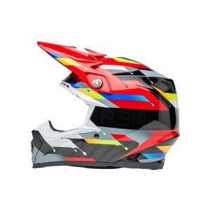 Casque BELL Moto-9S Flex Renen Nova Noir Rouge