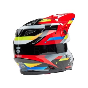 Casque BELL Moto-9S Flex Renen Nova Noir Rouge