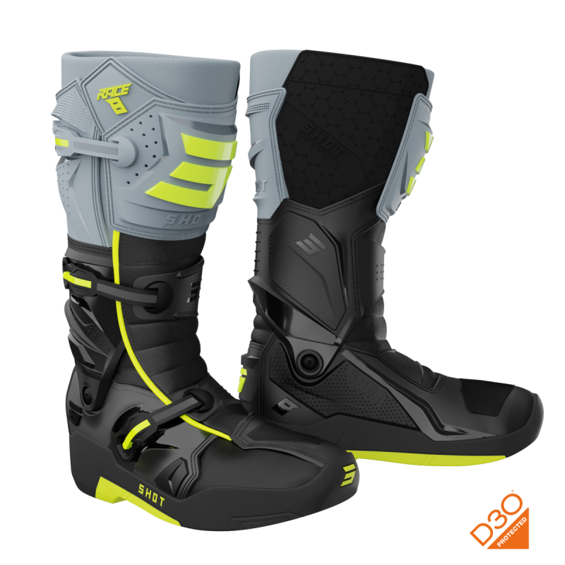 Bottes cross SHOT 2024 Race 8 Jaune Fluo