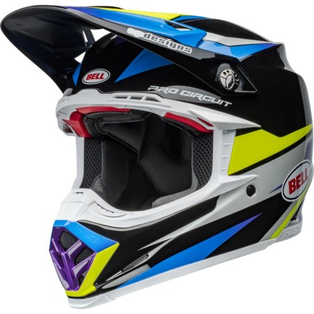 Casque BELL Moto-9S Flex Pro Circuit 24 Noir Bleu