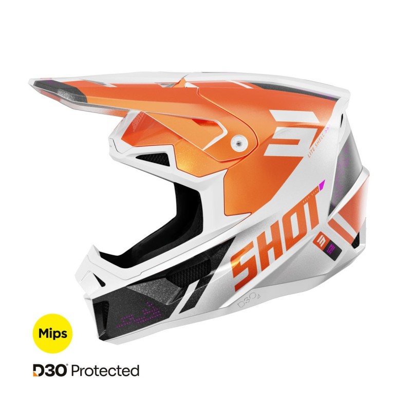 Casque SHOT 2025 Lite Ultra Orange Pearl