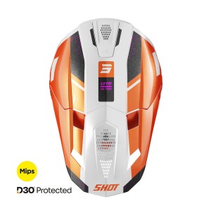 Casque cross Shot 2025 Lite Ultra - Orange Pearl