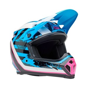 Casque BELL MX-9 Mips Breakdance Bleu Rose