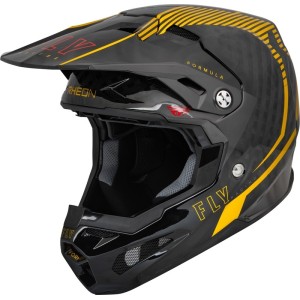 Casque FLY RACING Formula Carbon Tracer Noir Or