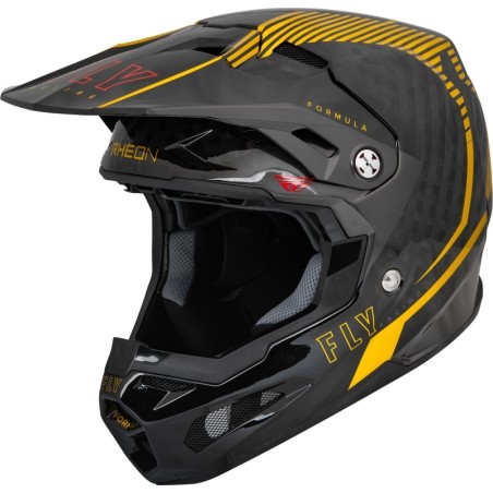 Casque FLY RACING Formula Carbon Tracer Noir Or