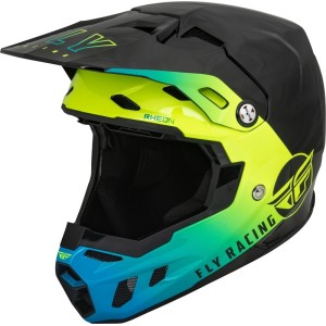 Casque FLY RACING Formula CC Centrum Noir Bleu Jaune