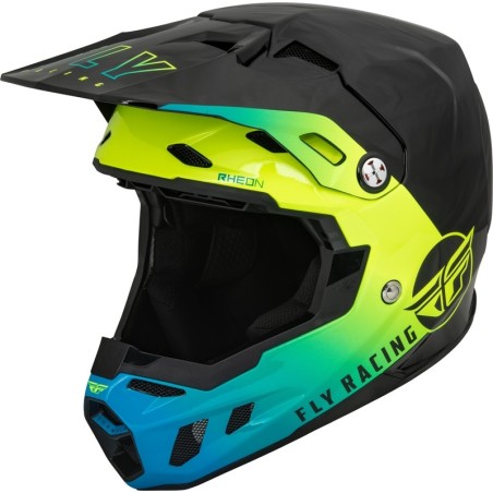 Casque FLY RACING Formula CC Centrum Noir Bleu Jaune