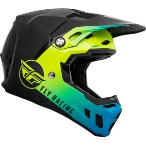 Casque FLY RACING Formula CC Centrum Noir Bleu Jaune