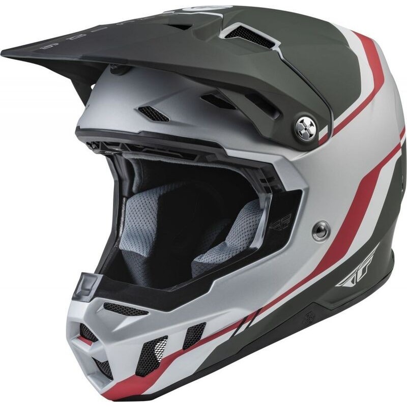 Casque FLY RACING Formula CC Driver Gris Rouge Casque FLY RACING Formula CC Driver Gris Rouge
