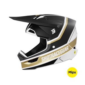 Casque cross Shot 2025 Race Mythic - Noir Or Mat