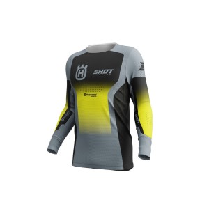 Maillot SHOT 2025 Aerolite Husqvarna Noir Gris