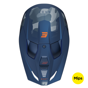 Casque cross Shot 2024 Race Battle - Bleu Mat