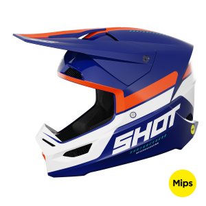 Casque cross Shot 2024 Race Iron - Orange Glossy