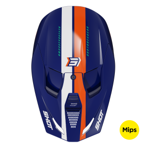 Casque cross Shot 2024 Race Iron - Orange Glossy