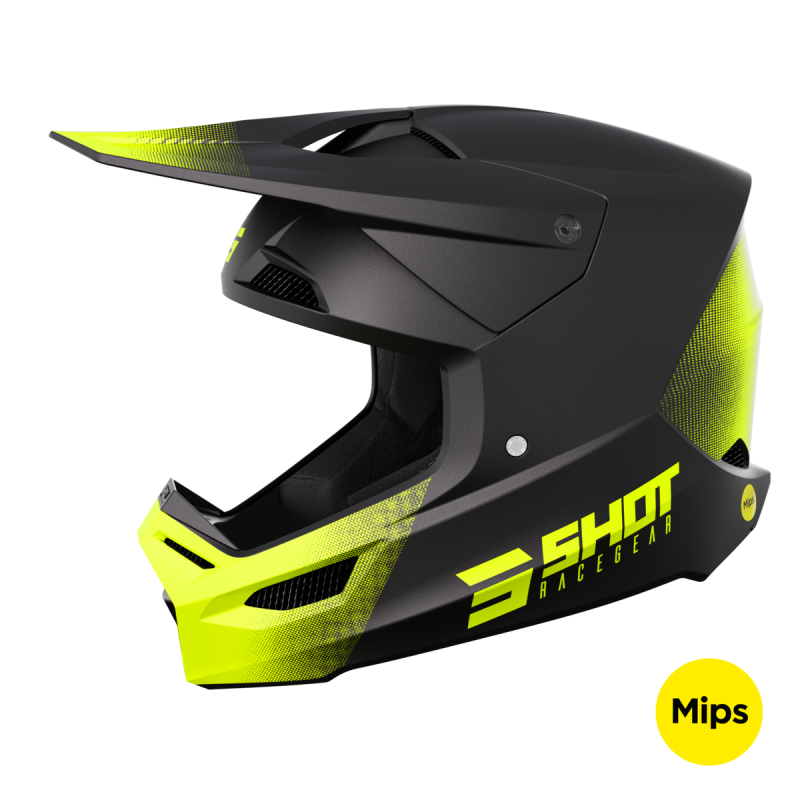 Casque cross Shot 2024 Race Draw - Noir Mat Casque cross Shot 2024 Race Draw - Noir Mat