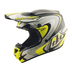 Casque TROY LEE DESIGNS GP Pro Crossover Gris Jaune